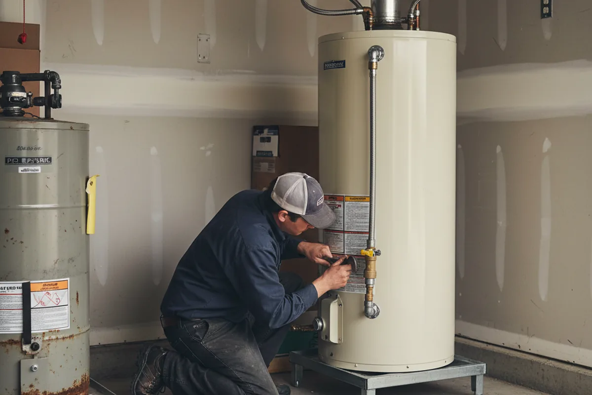 Water heater and shutoff valve replacement in Castorland